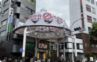 目の前の商店街 「阿佐ヶ谷パールセンター」 に入る